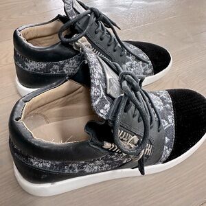 Giuseppe Zanotti Leather Sneakers Paisley Print Size 36